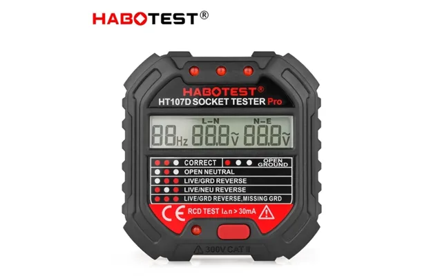 Habotest Ht107d, Kontakt, Cat Ii, Lcd, 90 - 250 V, 45