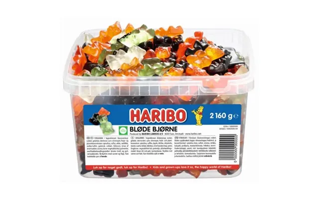 Haribo Blæde Bjørne 2,16 Kg I Plastbøtte