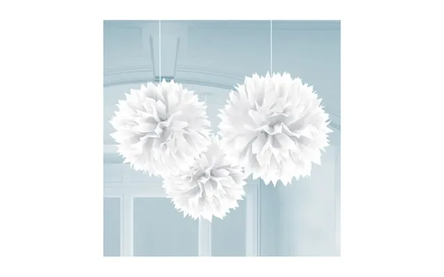 Hvide Papir Pomponer