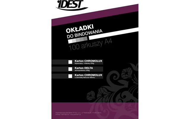 Idest Chromolux A4 250g Rød 100stk Indbindingsomslag Beonktcxa4250repx010001
