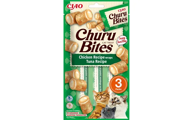 Inaba Churu Bites Tun Med Kylling - Kattelegetøj