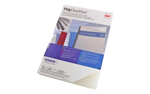 Indbindingsomslag Gbc Poly Clear View A4 300 Micron Frosted Mat Transparent