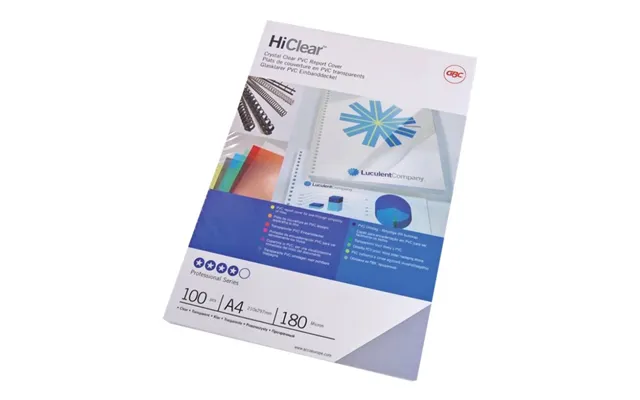 Indbindingsomslag Gbc Super Hiclear A4 240 Micron Glasklar