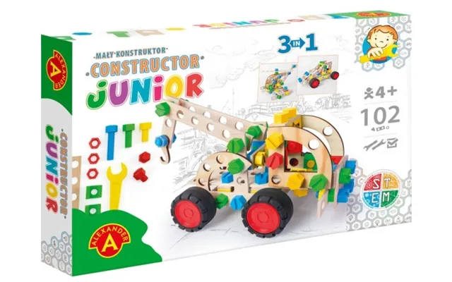Junior Træ Konstruktionsbyggesæt 3-i-1 Truck