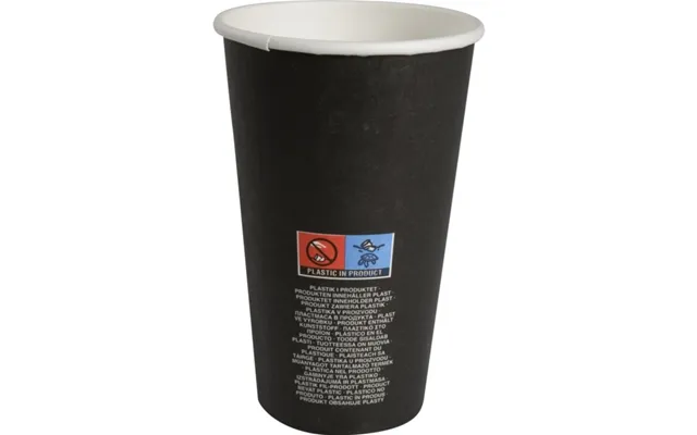 Kaffebæger Beans, Abena Gastro, 13,6cm, Ø9cm, 48 Cl, 48 Cl, Sort, Pap Pe - 20 Stk