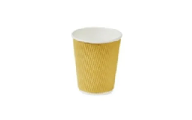 Kaffebæger Pap Ø62x60mm 10cl 3.5oz Ripple Wall Til Espresso Natur,25 Stk Ps - 25 Stk