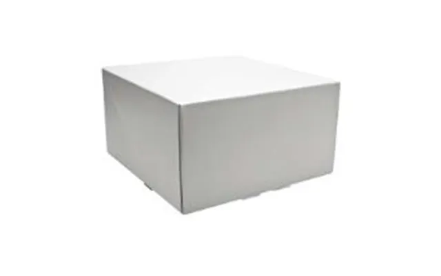 Kageæske Hængslet Låg Høj L220xb220xh120mm Pap Med Åben Front Uden Rude Hvid,100 Stk Krt