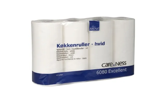 Køkkenrulle, Abena Care-ness Excellent, 2-lags, 17,8m X 22,5cm, Ø11cm, Hvid - 7 Stk