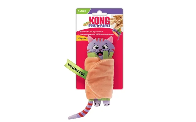 Kong Kattelegetøj Pull-a-partz Purrito Flerfarvet