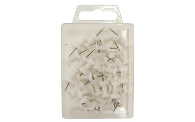 Kortnål Push Pin Hvid Æske Á 30 Stk.