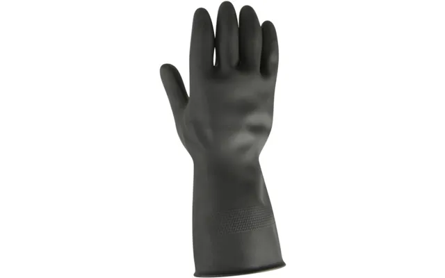 Latexhandske, Thor Black Heavy Duty, L, Sort, Latex, Indvendig Velourisering - 12 Par