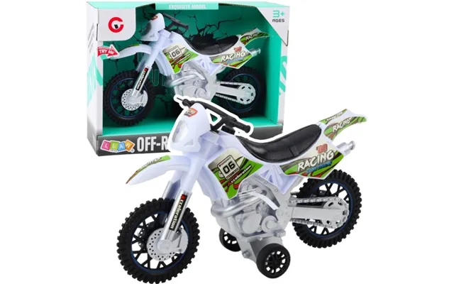 Lean Toys Aislinis Motokrosinis Motociklas Su Viesos Ir Garso Efektais - Baltas