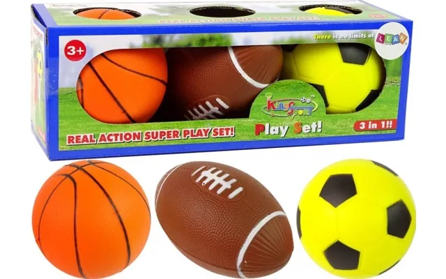 Lean Toys Kamuoli Rinkinys 3in1 Football Basketball