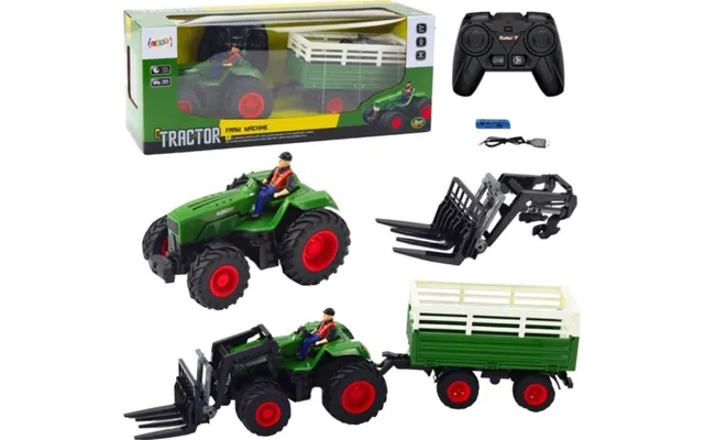 Lean Toys Nuotoliniu B Du Valdomas Traktorius Su Priekaba Ir Ak Mis