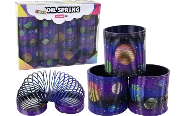 Leantoys Ikonisk Fjedrelegetøj Lilla Planet-motiv - 6 Cm