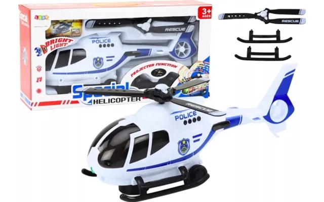 Leantoys Politihelikopter Legetøj Med Lys Og Lyde Kørende
