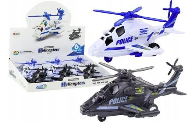 Leantoys Politihjælperhelikopter - Hvid Eller Sort