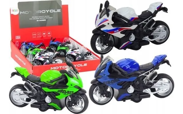 Leantoys Sportmotorcykel Med Sædeunderstøtning 3 Farver Hvid Grøn Blå