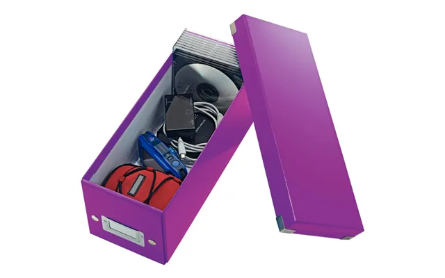 Leitz Click & Store Wow Cd-opbevaringsboks - 84% Recirkuleret Karton Lilla