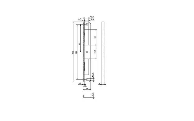 Lob Strike Plate Rk93 White Zinc