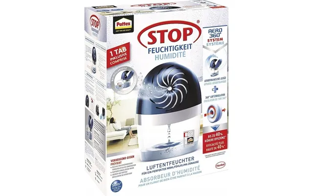 Luftfugter Pattex Luftentfeuchter Gerät Aero 360 Inkl. 450g Tab