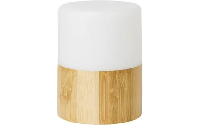 Lysholder Bright 75x105 Mm Til Duni Led Lys Bambus Hvid - Karton Med 4 Stk