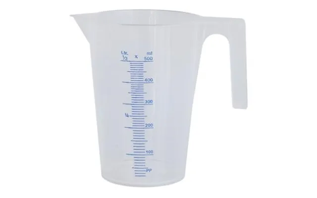 Målebæger 0.5 Ltr Åben Hank Blød Plastik Pp,96 Stk Krt