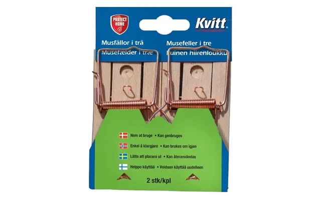 Musefælde I Træ - 2 Stk