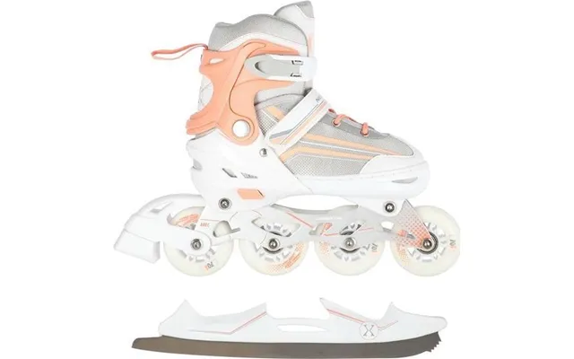 Nils Extreme Nh18190 2-i-1 Skøjter Sort Orange Str. 39-43 Med Udskiftelige Hockeyskøjter