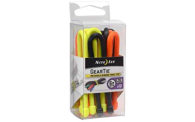 Nite Ize Reborganisator Gear Tie Original 6' Gummi Mix Farve 12 Stk Gtpp6-a1-r8