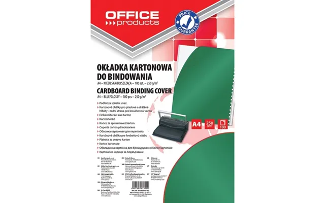 Office Products Binderydækker A4 250gsm Blank 100 Stk Grøn