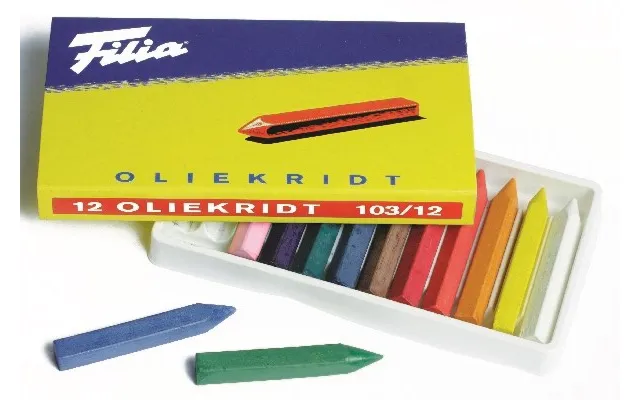 Oliekridt 12stk - Pink I Stedet For Sort