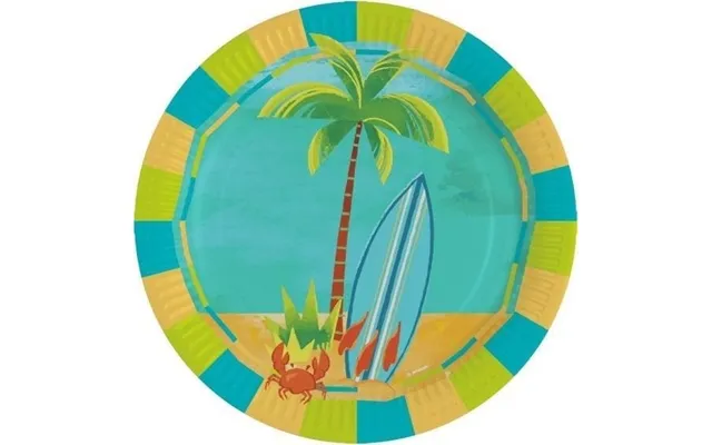 Ovale Paptallerkener Til Surfing 23 Cm 8 Stk