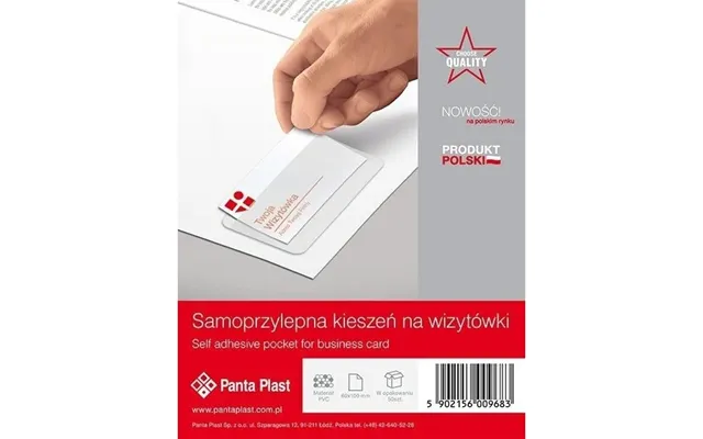 Panta Plast Visitkortkassette Selvlæbende 100x60 Mm