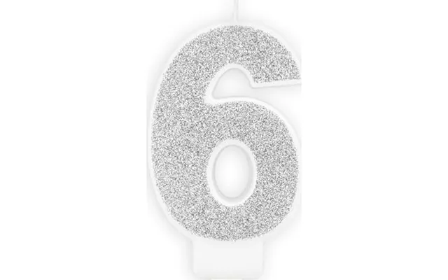 Party Deco Stearinlys Tal Med Glitter - 6