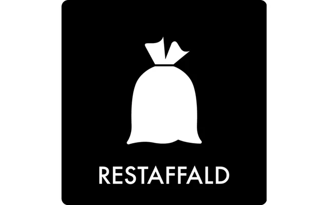 Piktogram Restaffald 12x12 Cm - Selvklæbende