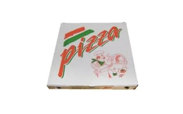 Pizzaæske 30x30x3 Cm Hvid Med Tryk Pizza Buon Appetito,100 Stk Krt
