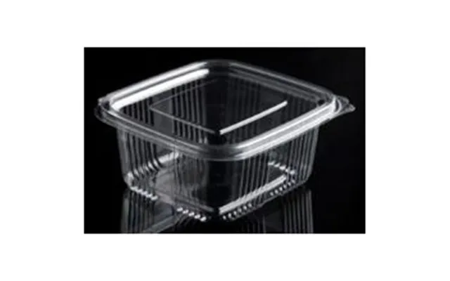 Plastbæger Catersource 500 Ml 90x105x55 Mm Firkantet Hængslet Låg Rpet Klar,100 Stk Ps - 100 Stk