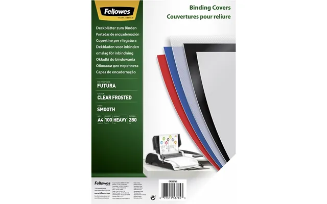 Plastforside Fellowes A4 Klar Frosted 280 Micron Pp - 100 Stk