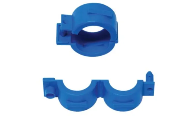 Plomberingsbøjle Dn20 - For 1'' Omløber. Klikmodel, Blå Hdpe