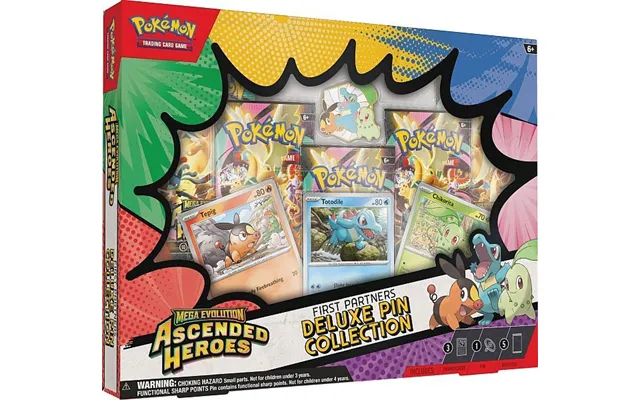 Pokémon Mega Evolution Ascended Heroes - First Partners Deluxe Pin Collection 5 Boosters Pok10301-107