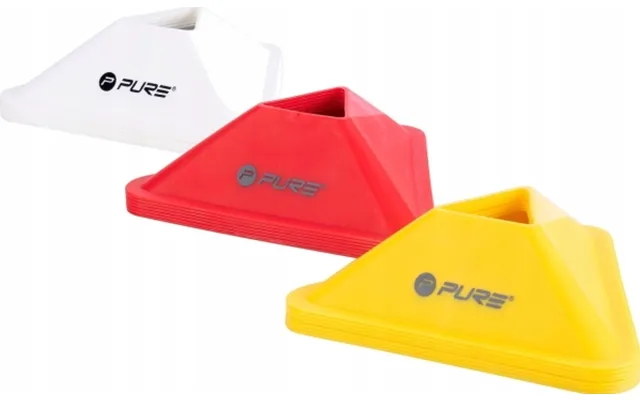 Pure2improve Triangle Cones Set Of 20 Raudona - Baltas