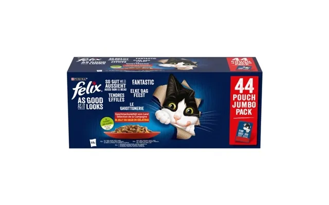 Purina Felix Fantastic Jelly Kattemad 3,2 Kg 44 Stykker