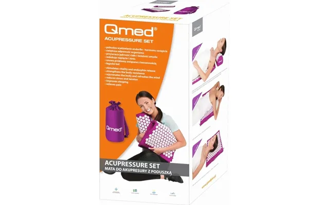 Qmed Qupressure-måtte Med Pude Acupressure Mat