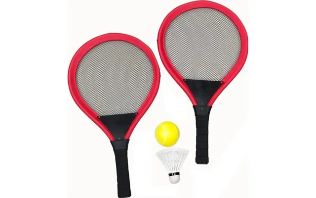 Sæt Med 2 Ketsjere Fjerbold Badminton Tennisbold Enero Toys