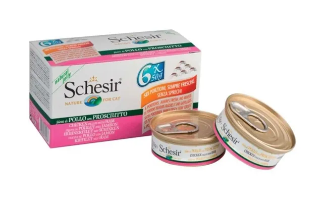 Schesir Schesir Cat Multipack Gelé Kyllingefilet Med Skinke 6x50g