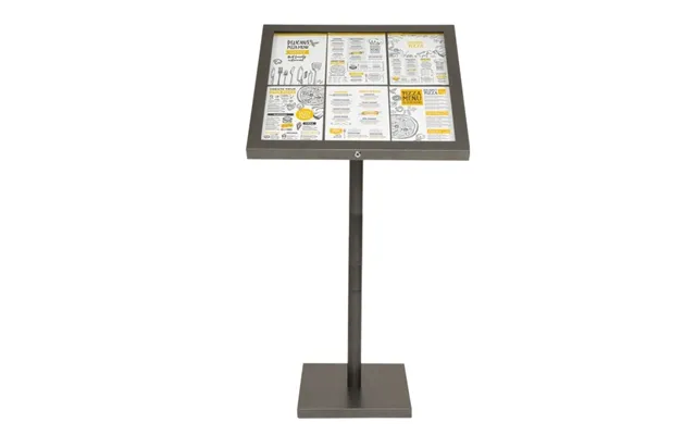 Securit Coated Steel Led Informationsdisplay 135 Til 6xa4, Sort - Komplet Kit