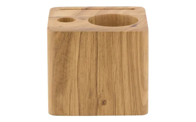 Securit Cube Til Regning I Massivt Træ I Teak