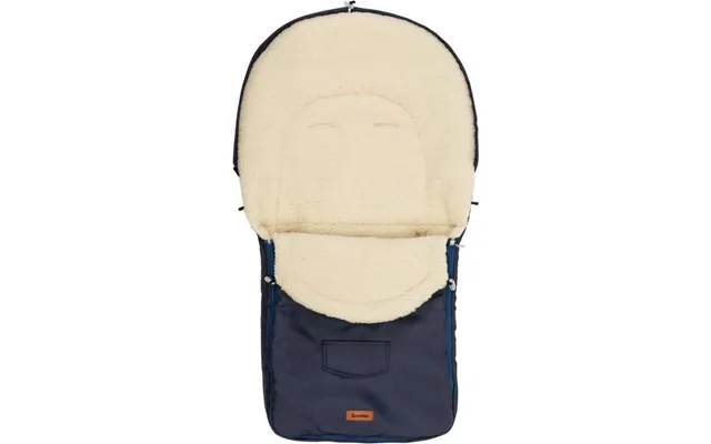 Sensillo Ugle- Vindmuffe I Uld Navy Til Barnevogn 95x40