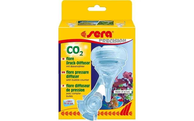 Sera Diffuser Co2 Trykdiffusor Flora Med Bobletæller